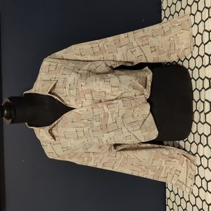 Neutral printed blouse